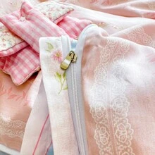 Set de 3 piezas de Funda Nórdica, adecuado para todas las estaciones, cierre con cremallera, suave y cómodo, transpirable y que absorbe la humedad, lavable a máquina, estampado floral, 2 colores disponibles (1 Funda Nórdica, 2 Fundas de Almohada, Sin Edredón)