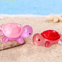 50 pezzi di minuscole tartarughe luminescenti, decorazioni da tavolo, accessori da appendere, decorazioni per case di bambole o micro-paesaggi, elementi decorativi carini e piccoli