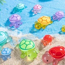 50 pezzi di minuscole tartarughe luminescenti, decorazioni da tavolo, accessori da appendere, decorazioni per case di bambole o micro-paesaggi, elementi decorativi carini e piccoli