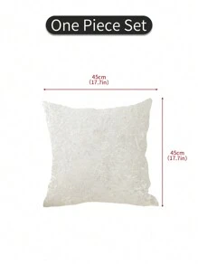1pc Plain Velvet Decorative Cushion Cover, Simple Solid Color Dirt-Resistant Cover, For Bedroom/Living Room/Sofa Decor (Pillow Insert Not Included) Gifts Birthday Graduation