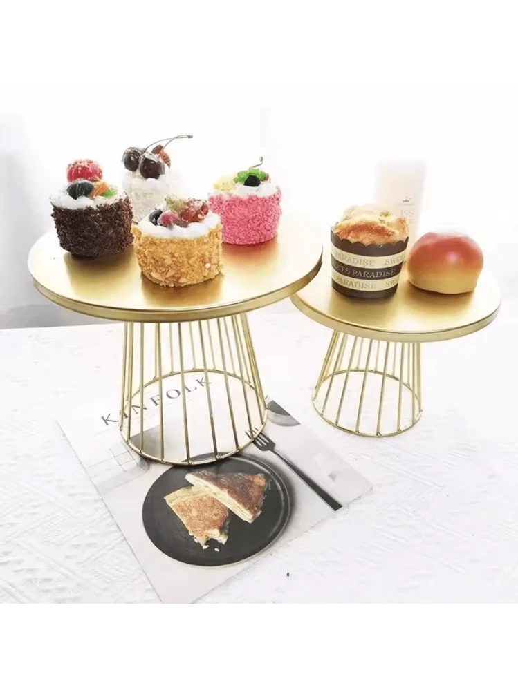 Alzata per torta in metallo da 20/25 cm, piatto per dolci, decorazione per matrimoni, feste di compleanno ed eventi, supporto per cupcake e torte | SHEIN ALIA