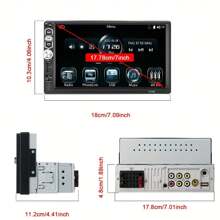17.78 cm Capacitive Touch Screen Car Radio Autoradio, 1din Car Stereo MP5 Player, CarPlayer And For Android Auto, AM/FM Radio, USB Port, EQ - 1 Stück - Übersicht 4