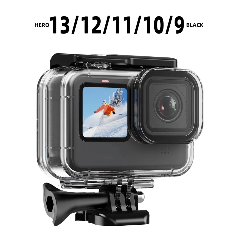 Case Waterproof For GoPro Hero 13 12 11 10 9 Black 60M Housing Diving Protective Anti-Drop Protective Shell Scratch Avoidance
