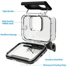 Case Waterproof For GoPro Hero 13 12 11 10 9 Black 60M Housing Diving Protective Anti-Drop Protective Shell Scratch Avoidance