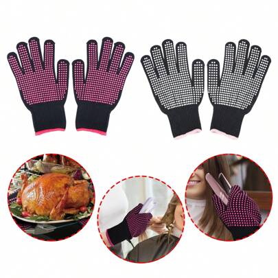 1 Pair Of Kitchen Gloves, Labor Gloves, Baking, Barbecue, Cooking, Oil Splash Resistant Gloves, Durable And Non Slip