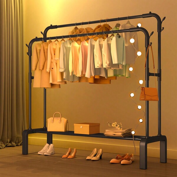 1pc Foldable Floor-Standing Clothes Drying Rack, Household Laundry Hanger For Balcony, Bedroom Clothes Storagebedroom,Organizer,Organiser,Home Storage,White T Shirt Women,Black Pants Women,Ladies Winter Clothes,Dress,Winter Clothes For Ladies,Elegant Woman Dresses,White Shirt For Ladies,Long Sleeve,White Jumpsuit For Women,Spring Dresses For Women,Spring Outfits For Women,Spring,Spring Clothes,Minimalist,Summer Tops