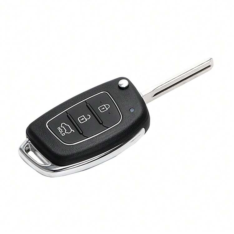 1PC Car Key Remote Key Case Fob Shell Replacement 3 Buttons For Mistra Solaris Ix35 Ix45 Verna Santa Cover Case - Black - View 1