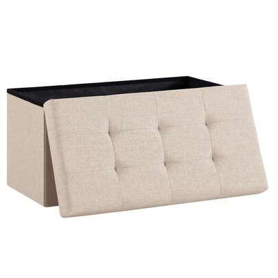  Madera Nieve Banco con Almacenamiento, Banco Acolchado, Taburete, baúl con Capacidad de Carga de hasta 300 kg
