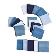 5 条/包纯色手帕，柔软、舒适、轻便、透气、便携、吸水，适合男士户外、运动、婚礼、新郎和新娘礼物 - 彩色 - 查看 2