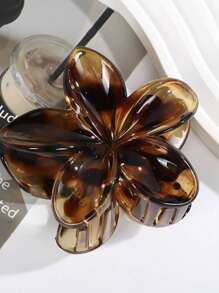 2pcs Set Acrylic Ombre Flower Design Large Hair Claw Clips, Elegant & Cute For Updos, Suitable For Daily Wear Hair Jaw Clip Hair Clamps Hair Clutch Hair Catcher Clip Fall Winter Hair Clip Hair Accessories For Women For Vacation Outfits Woman