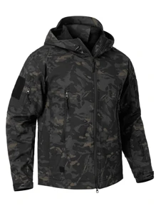 Men's Tactical Hooded Jacket, Waterproof, Windproof, Autumn And Winter Coat - Multicolor - View 1