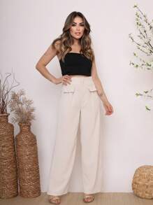 Women Pants - Màu be - Xem 1