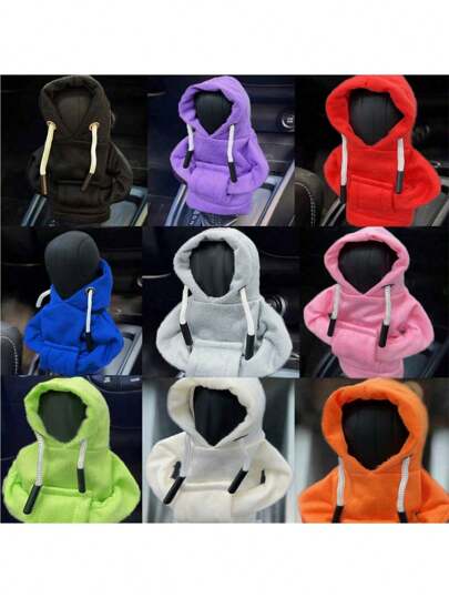 1 pezzo Custodia per cambio marcia con cappuccio, set copri pomello del cambio automatico, outfit per camicia del cambio, felpa invernale carina da coppia