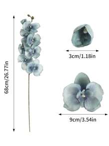1/3/5/8 buc buchet de flori de orhidee din mătase artificială, decor de plante artificiale pentru cameră, piesă centrală de toamnă, buchet de mireasă, decorațiuni de nuntă, material pentru coroane DIY, petrecere de ziua de naștere, casă, sufragerie, vază, grădină în aer liber, Ziua Îndrăgostiților, cadou de Anul Nou - albastru deschis - Vizualizare 3