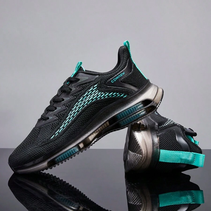 Fashionable Internet Celebrity Popular Casual Sports Shoes, Versatile For Couples - Black Green - View 1