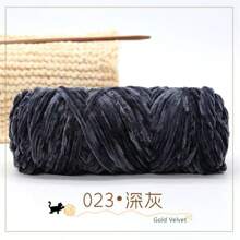 4pcs/Set Soft Velvet Chenille Yarn, Luxurious Gold Velvet, Medium Thickness, Snowflake Yarn, DIY Needlework Craft, 100g/Pc, High-Quality Winter Fashion, Multi-Colors - Multicolor - View 15