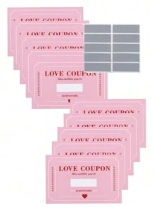 10pcs/20pcs Couple Scratch Fun Love Coupon Card, DIY Valentine's Day Love Coupon Card, Couple DIY Romantic Scratch Fun Date Creativity, Night Card, Wife, Husband Couple Gift Night, Wedding Anniversary - Multicolor - View 15