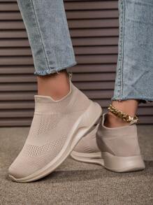 Neue leichte Freizeitschuhe für Frauen, bequeme Sneaker, atmungsaktiv und staubdicht, mit Sockendesign für einfaches An- und Ausziehen, modischer, vielseitiger Freizeitstil, geeignet für verschiedene Anlässe, Unisex/Paar-Design
