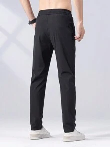 Casual Outdoor Men's Trousers, Suitable For Spring And Autumn Seasons, Classic Black Casual Pants
