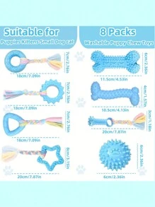 Set de 4 juguetes para masticar de diferentes formas para perros, adecuados para cachorros, lindos juguetes rosas para perros pequeños, juguetes para la dentición de cachorros, suaves y duraderos juguetes interactivos para masticar, para razas pequeñas
