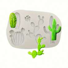1pc Cactus Plant Shaped Silicone Mold For Clay Resin Mold - Light Grey - View 2
