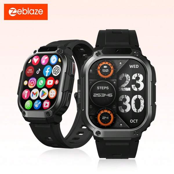 Zeblaze Zeblaze Thor SQ Android 4G Smartwatch In Black, 2.13-Inch AMOLED Screen, 2GB+16GB Memory, Front Camera