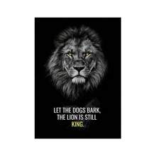 1pc Wall Arts Posters Modern Quotes Animals Inspirational Phrases Poster Printing Inspirational Words Wall Art Canvas Painting Tiger Lion Leopard Eagle Office Decoration Home Decoration Canvas Art, Frameless - Multicolor - View 35