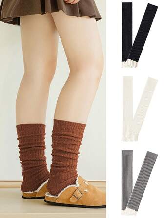 1 Pc Dotted Leg Warmers For Women, Slim Fit Leg Warmers, Cute Japanese Style Ankle Leg Warmers, Autumn/Winter