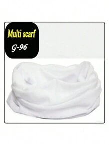 1pc Black Cycling Face Mask Unisex Outdoor Motorcycle Fishing Sunscreen Ice Silk Neck Gaiter Mask