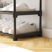 1pc Reinforced Double Row 4 Layers Shoe Storage Rack - Multifunctional Living Room Entrance Bedroom Dorm Organizer - Sturdy Home Organization And Storage Supplies For Shoes, Boots, And Accessories - Multicolor - View 4