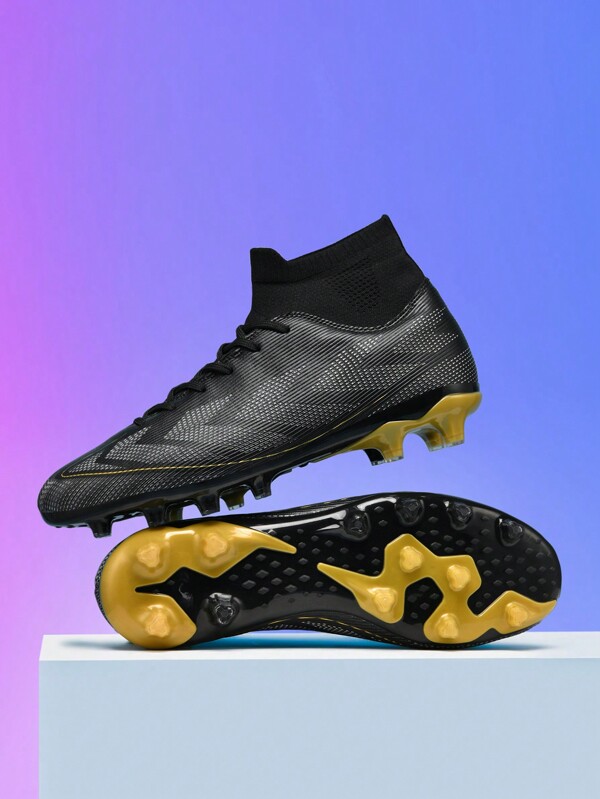 Adecuado para fútbol, béisbol, fútbol, deportes al aire libre. Zapatos de tachones TF para hombres y mujeres, estudiantes y adultos, entrenamiento en césped artificial, césped natural, con clavos largos desmontables, antideslizante y resistente al desgaste, cómodo, profesional, negro, blanco, zapatos de fútbol de caña alta, jóvenes, con descuento, Copa del Mundo, Liga de Campeones