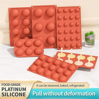 3D Ball Okrągła Półkula Silikonowe Formy Do Pieczenia DIY Pudding Mus Czekoladowy Ciasto Formy Akcesoria Kuchenne Narzędzia