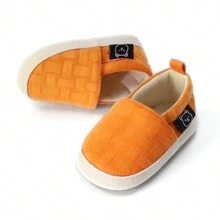 RABEISIR 幼儿防滑轻便步行鞋，纯色不对称格子图案，适合日常穿着和度假，四季皆宜 - 橘色 - 查看 9
