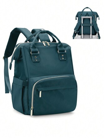 Mochila multifuncional de gran capacidad para mujer con múltiples bolsillos, adecuada como mochila escolar, para viajes, con puerto de carga USB, compatible con computadoras portátiles de hasta 15.6 pulgadas, también útil como mochila pañalera para bebés y niños pequeños, ideal como regalo para baby shower.