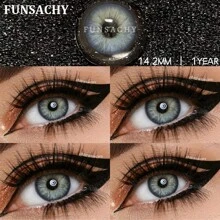 FUNSACHY 14.2mm Natural Color Soft Disposable Contact Lenses, Grey, For Halloween Cosplay - Grey - View 5