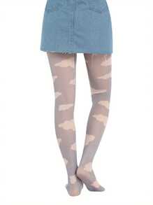 Women Sheer Tights Control Top Pantyhose Y2k Tie Dye Mesh Tights Fishnet Sockings Leggings - trắng - Xem 3