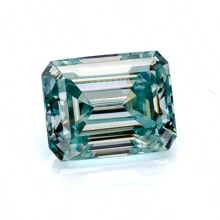 1pc High Quality Fashion Moissanite Fancy Cut Emerald Green Aquamarine Gemstone For Jewelry Setting And Decoration - Sea Blue - View 2