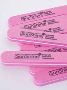 5/10pcs Oblong Shape Nail File Manicure Set 0.47 Inch Thick Nail Files For Gel Nails Sponge Washable Double Sided 100/180 Sanding Buffing File