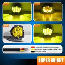2x 5inch LED Work Light Bar Pods Spot Flood Combo Fog Lamp Offroad Driving Amber - Amber Light - View 11