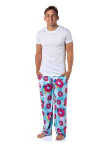 The  Homer Simpson Tie Dye Sprinkles Donuts Lounge Pajama Pants For Men - 藍色 - 查看 2