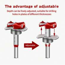 Adjustable Carpenter Auger Bit, Drill Hole Opener For Wood, Boards, Doors, Drilling With Electric Drill - Orange - View 6