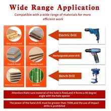 Adjustable Carpenter Auger Bit, Drill Hole Opener For Wood, Boards, Doors, Drilling With Electric Drill - Orange - View 8