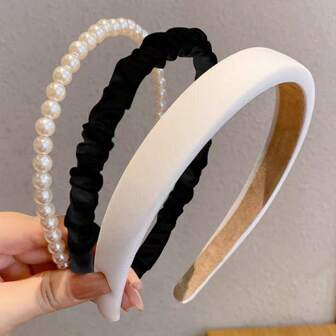 3 件女士发饰 - 发箍、夏季发带、发夹、发带、多功能户外头饰、时尚装饰、发带、发箍头带