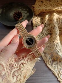 女士手表 金表 女士休闲商务石英表 镶水钻 女士腕表 节日 - 均碼 - 查看 14