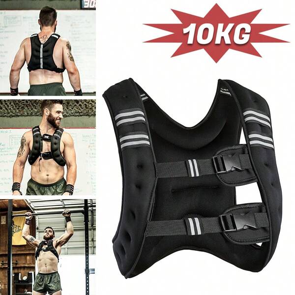 Gewichtsweste, verstellbare Gewichtsweste, Trainingsweste für Herren und Damen, für 10 kg Krafttraining, Bodybuilding, Boxen