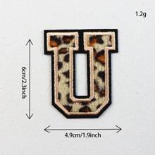 (A-Z) Leopard Letter Patches On Chenille Iron, Alphabet Patches On Alphabet Embroidered Clothing, Dresses, Hats, Jeans, Shoe Bags, DIY Supplies, Leopard,Grandma Mother's Day Gift,Mother's Day