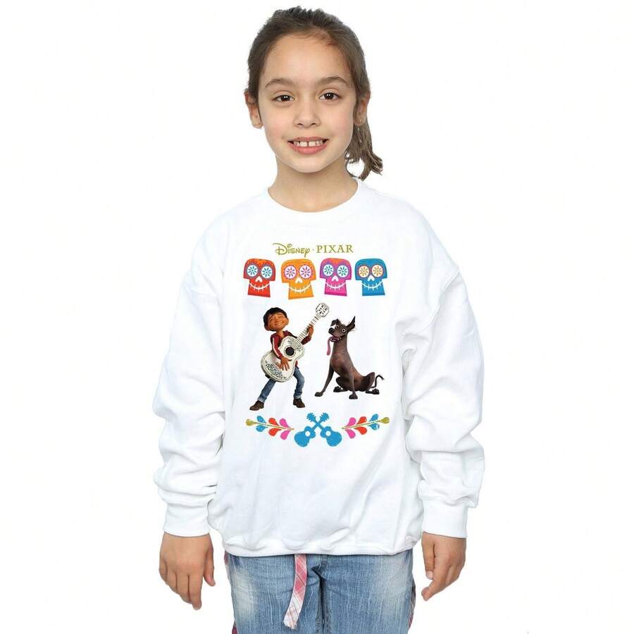 Disney Sudadera de niña con el logotipo de Miguel (blanco) - Blanco - Ver 1