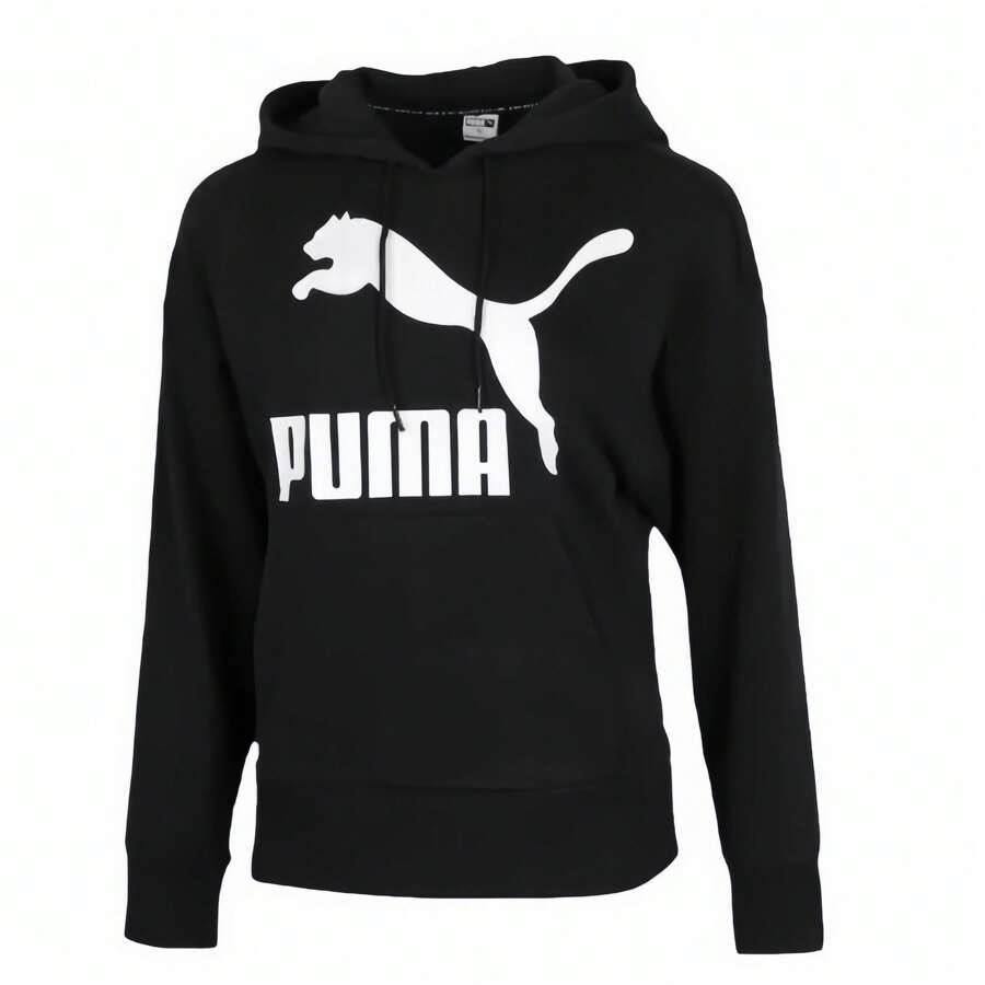 Puma 黑色休闲连帽针织保暖套头衫 - 黑色 - 查看 1