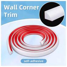 1 szt. 2 m/78,74 cala Elastyczna listwa ćwierćokrągła Odklej i przyklej gumową dekoracyjną listwę, dwustronna samoprzylepna, odpowiednia do podłóg, łazienek, blatów - Wielokolorowe - Zobacz 2