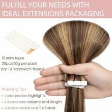 Tape In Hair Extensions Human Hair 100% Remy Human Straight Seamless Skin Weft Hair Invisible Straight Tape In Hair 20pcs 40/50g/Pack - 4/27 - View 5